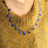 Collier pétales Lapis Lazuli