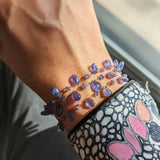 Collier Tanzanite Pétales et perles