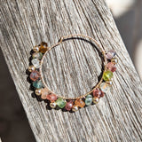 Boucles d'oreille Tourmaline Tresse gold filled