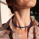 Collier lapis lazuli heishi