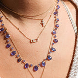 Collier Tanzanite Pétales et perles