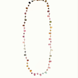Collier tourmaline mini pétales et perles Rainbow