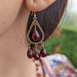 Garnet Glow Earrings