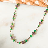 Holi amethyst chrysoprase anklet
