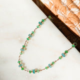 apatite chrysoprase anklet Holi