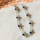 lapis lazuli apatite anklet Holi
