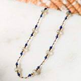 anklet aigue marine lapis lazuli Holi