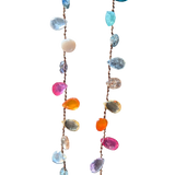 Rainbow petal necklace