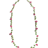 Tsavorite Petals Pink Sapphire Tulip Necklace
