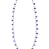 Tanzanite Petals and Pearls Necklace