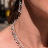 Boucles d'oreille pluie d'aigue marine