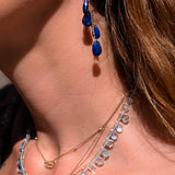 Boucles de pluie de lapis lazuli