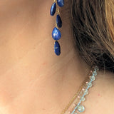Boucles de pluie de lapis lazuli