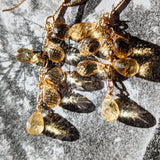 Citrine sun earrings