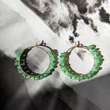 chrysoprase braid earrings
