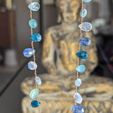 Blue dream petals necklace