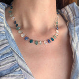 Blue dream petals necklace