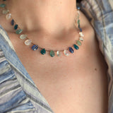 Blue dream petals necklace