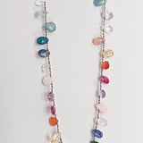 Rainbow petal necklace