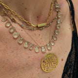 Collier pétales quartz rutile
