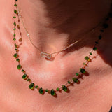 Collier pétales diopside