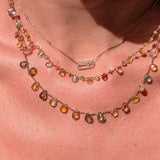 Collier mini pétales et perles zircon