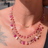 Collier pétales rhodochrosite