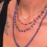 Collier mini pétales Tanzanite