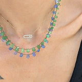 Collier pétales Tsavorite