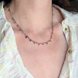 Mini petal spinel necklace