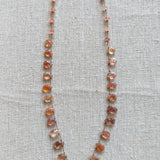 Sunstone petal necklace