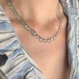 Sky blue petal apatite necklace