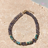 Cozumel iolite turquoise bracelet