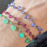 Bracelet pétales chrysoprase