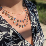 Labradorite petal necklace 