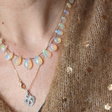 Ethiopian Opal Petal Necklace