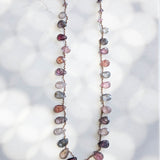 Mystic spinel petal necklace