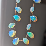 Ethiopian Opal Petal Necklace