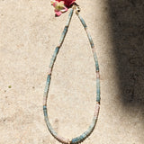 Morganite aquamarine necklace with sweet words
