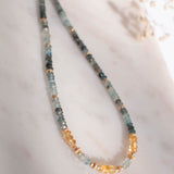 June aquamarine citrine necklace
