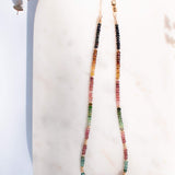 Rainbow peace tourmaline necklace
