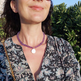 Amethyst and pearl necklace PERLA