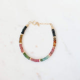 Tourmaline peace rainbow bracelet
