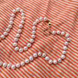 1 knot pearl necklace