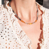 June aquamarine citrine necklace
