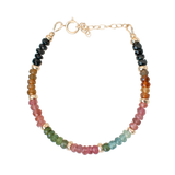 Tourmaline peace rainbow bracelet