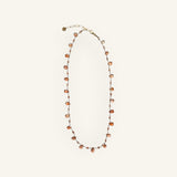 Collier mini pétales et perles sunstone