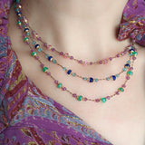 lapis lazuli apatite Holi necklace