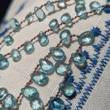 Sky blue petal apatite necklace