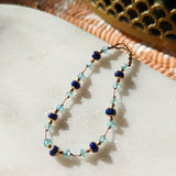 lapis lazuli apatite holi bracelet